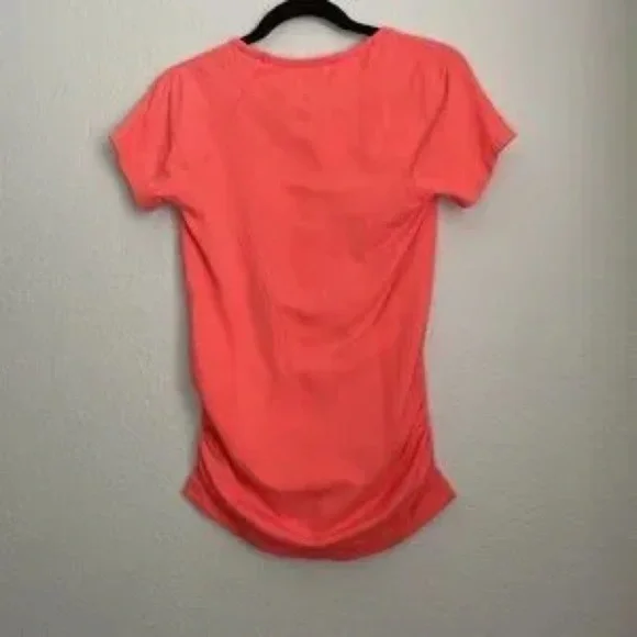 Athleta Fast Track Short Sleeve Tee | Color: Bright Coral size L - Picture 2 of 4